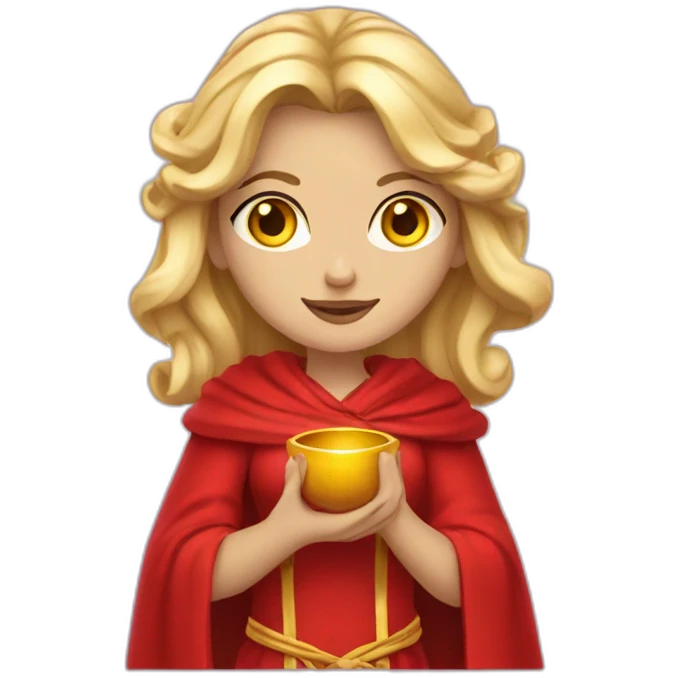 blonde-purple-eyed-goddess-in-red-goddess-robe emoji