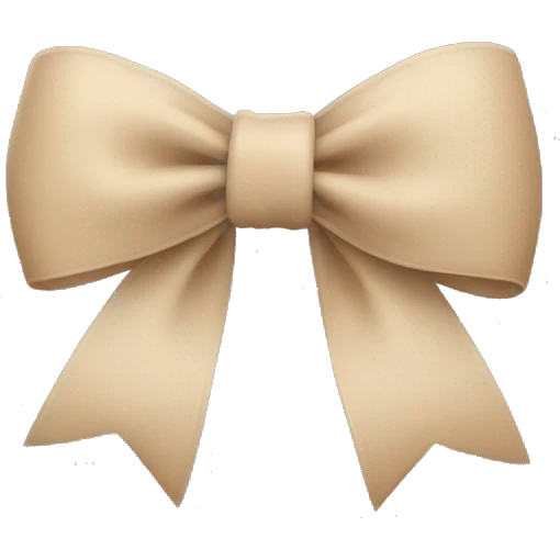 Beige bow emoji