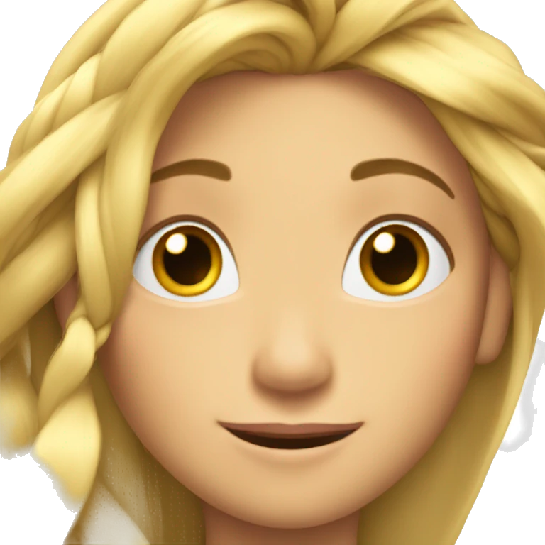 Rapunzel con el pelo suelto  emoji