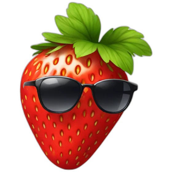 strawberry with sunglasses emoji