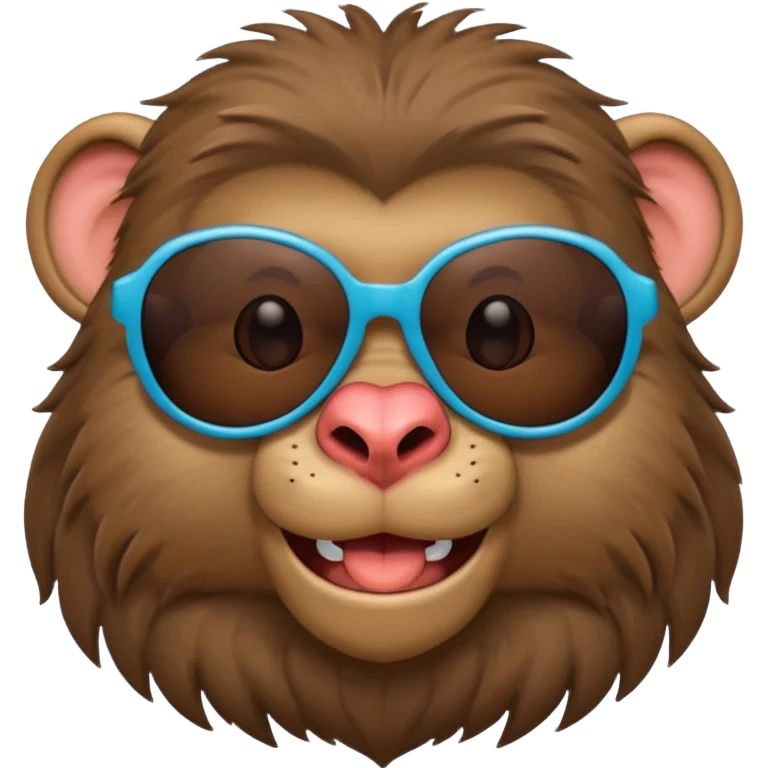 baboon with sunglasses emoji