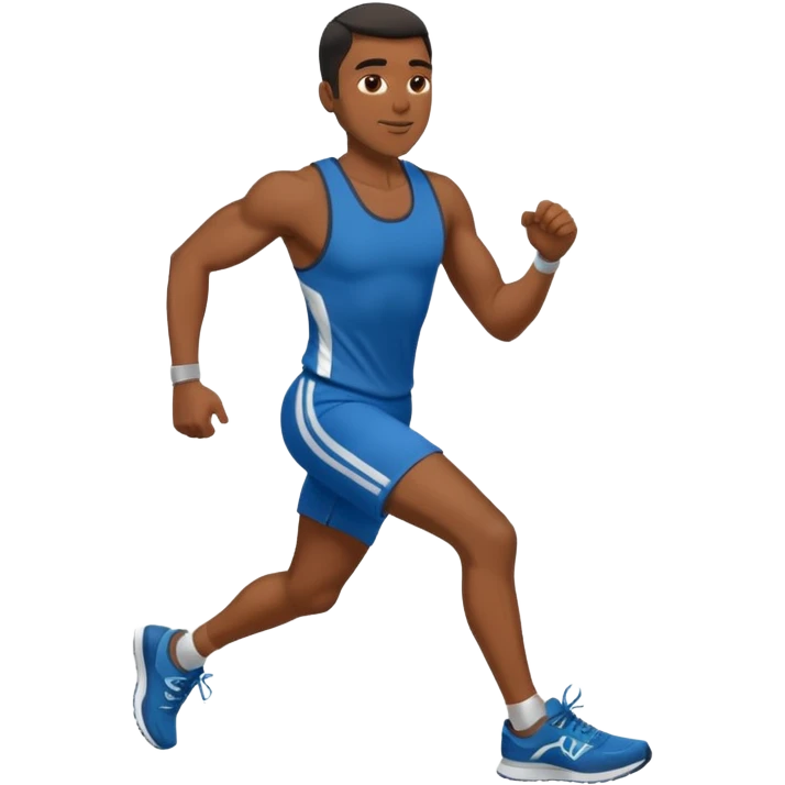 Morning Jogger black man emoji