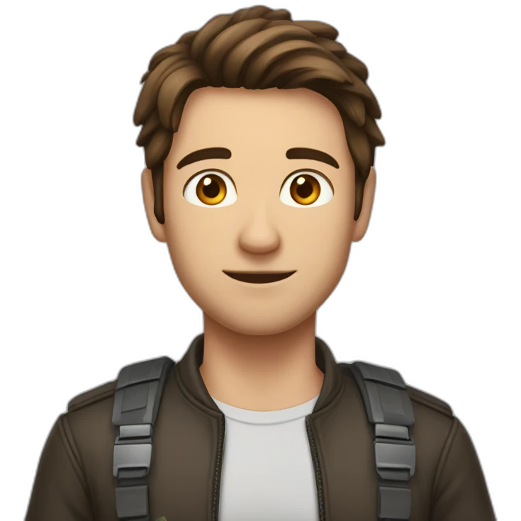 guy with brown hair with the word “RAID” at the bottom emoji