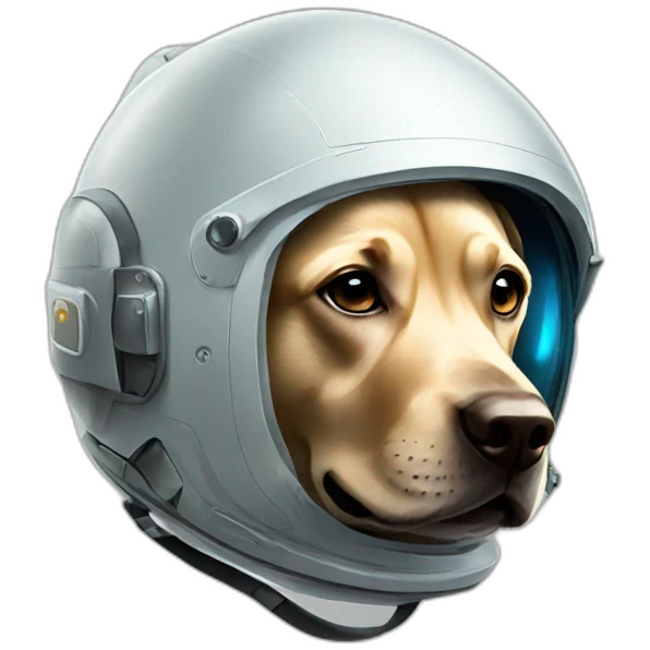 labrador smile space helmet emoji