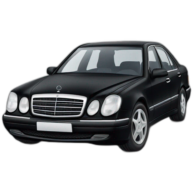 Mercedes Benz w210 front, black emoji