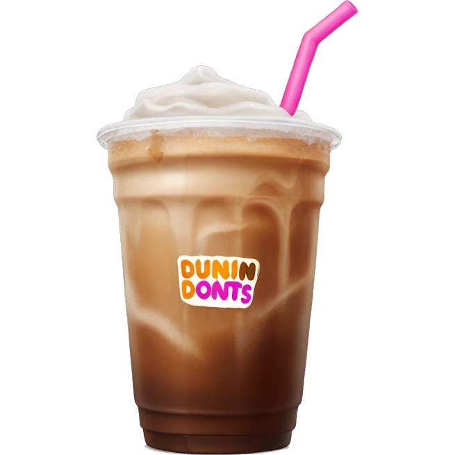 Dunkin’ Donuts iced coffee emoji