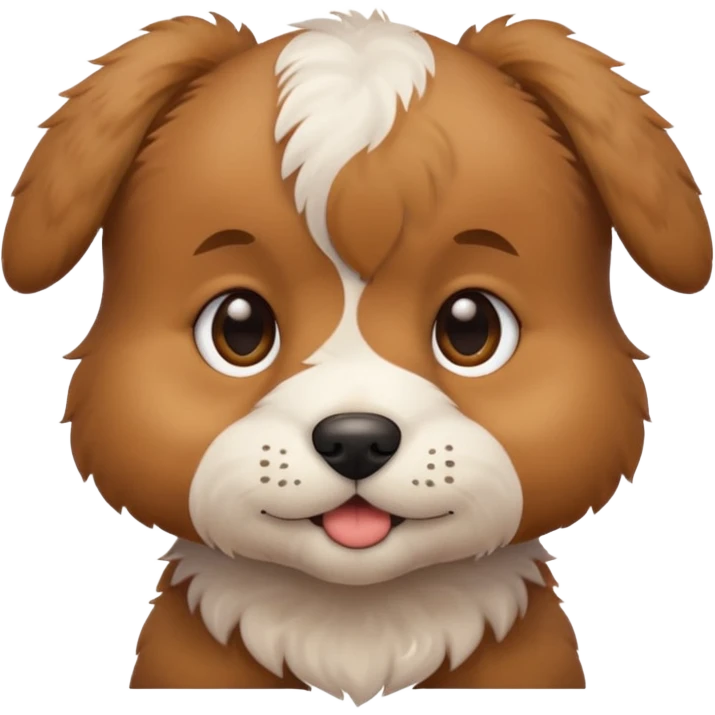 Puppy with mens emoji