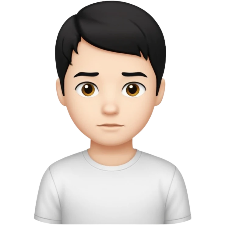 Tyler Jacob White Shirt Black Hair Kid emoji