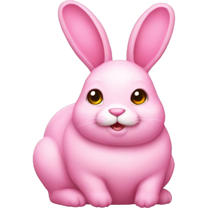 fat pink rabbit emoji