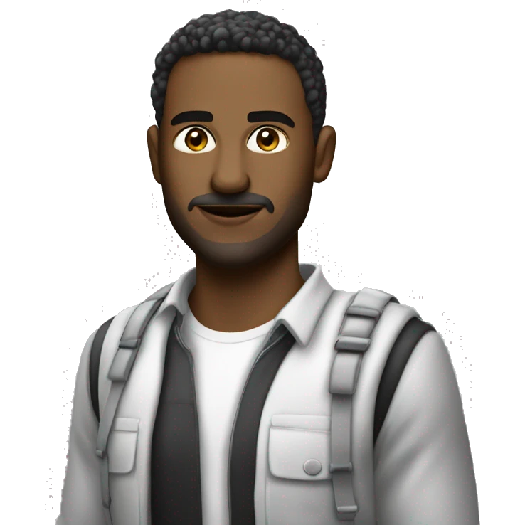 homem branco com cablo preto, fazendo like emoji
