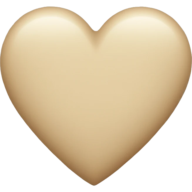 Beige heart  emoji