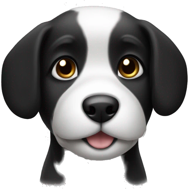 Little black and white dog emoji