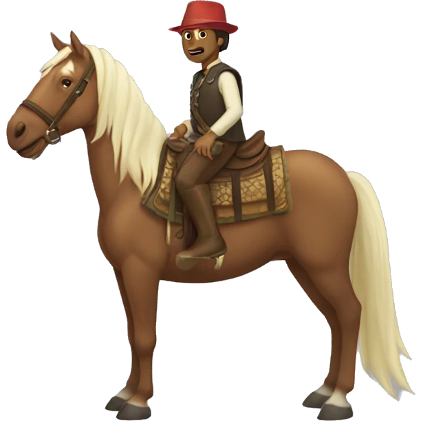 Caballo y una tortuga  emoji