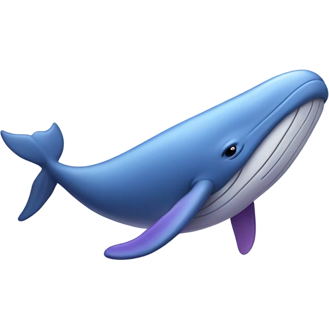 Blue whale purple happy emoji