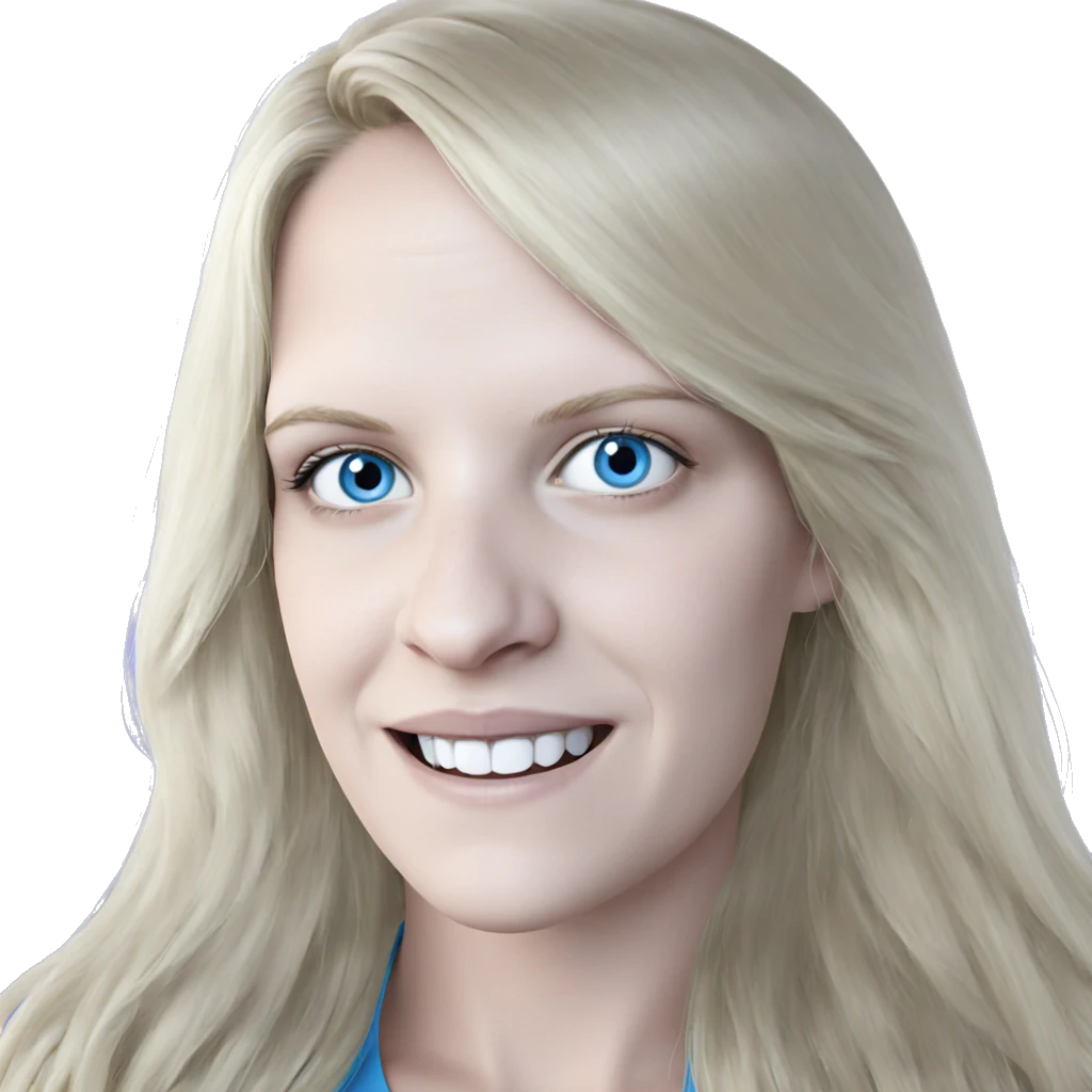 smiling girl with blue eyes emoji