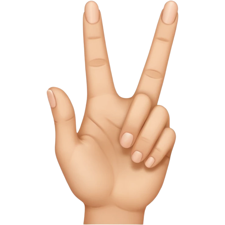 hand emoji with 3 fingers up emoji