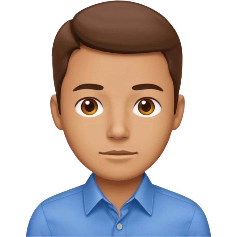 An office employee in a blue shirt. emoji