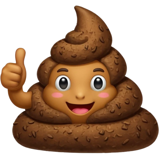 Poo with thumbs up emoji