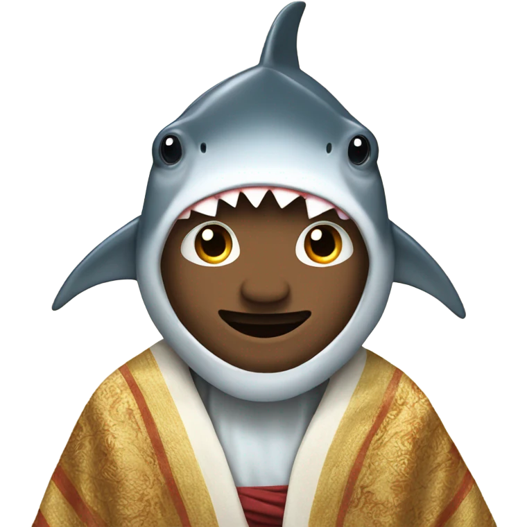 Shark with jesus face and clothes  emoji
