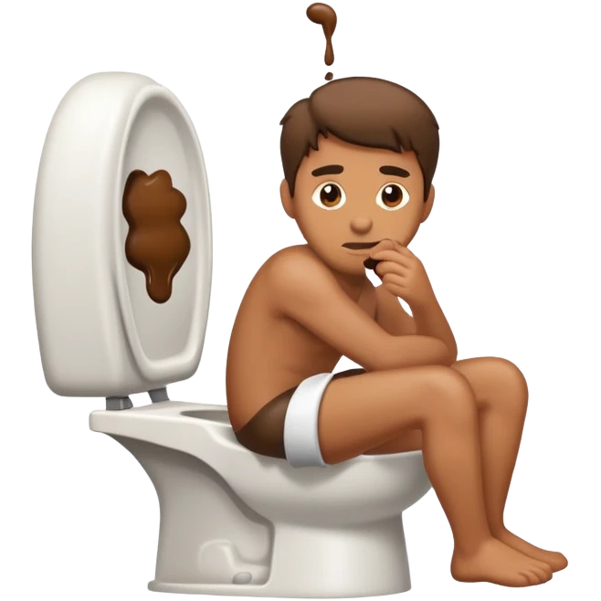 Man taking a poop  emoji
