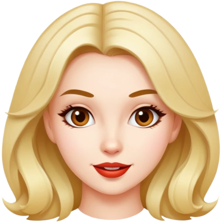 coquette girl with playful expression emoji
