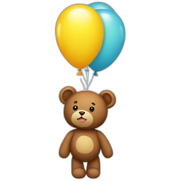 Teddy, balloon emoji