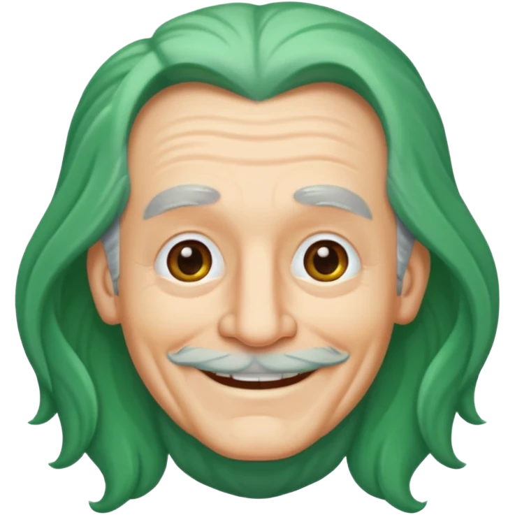 long green haired grandpa emoji