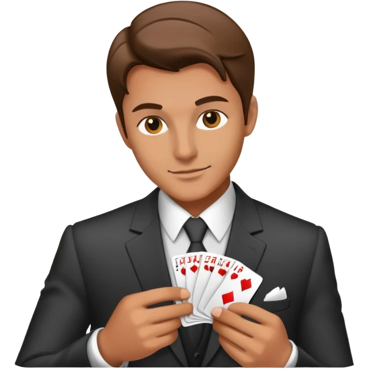 a person gambling emoji