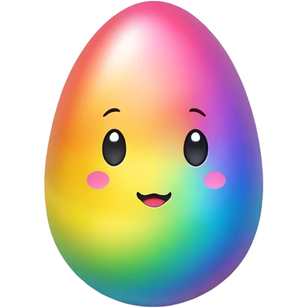 easter rainbow kawaii egg emoji