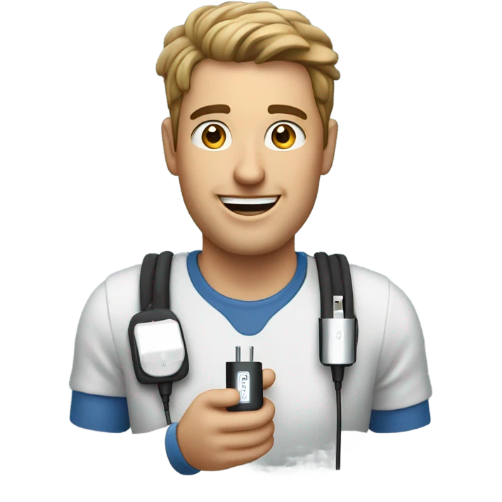 phone charger man emoji