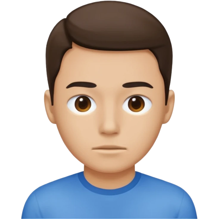 آدمک با پیراهن آبی و چهره پنهان emoji