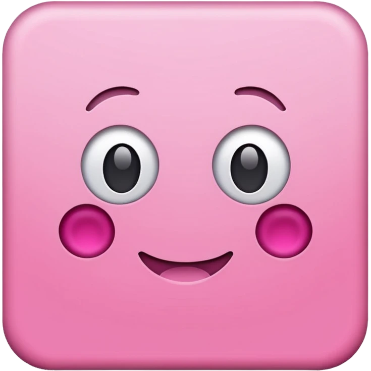 simple pink square paper emoji