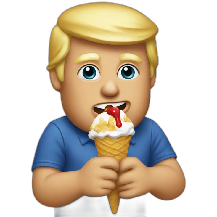trump eating Icecream emoji