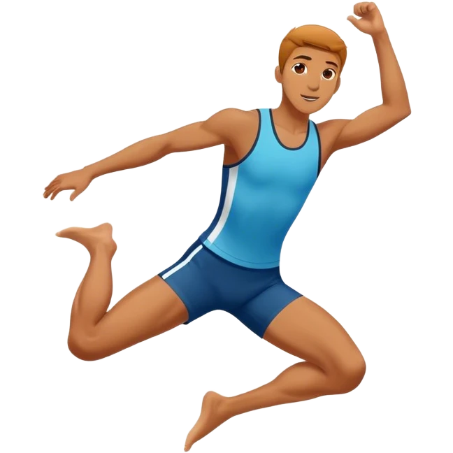athlete knee in air jumping emoji