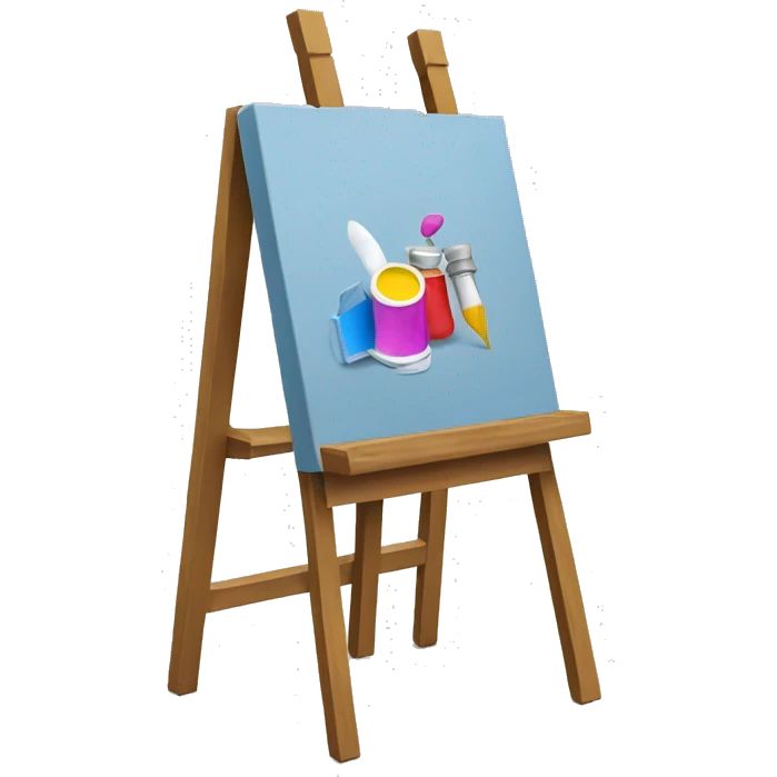 Easel with paint  emoji