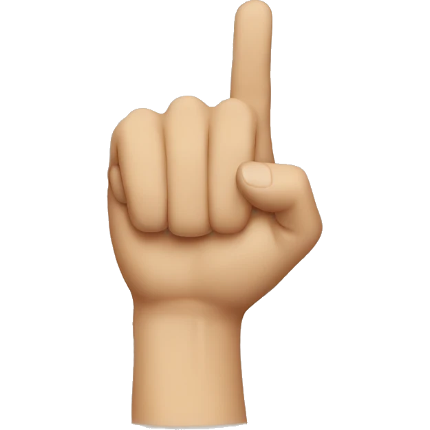 pointing hand emoji