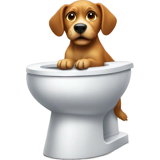 Dog in the Toilette  emoji