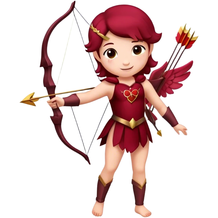 burgundy Valentine’s Day Cupid  emoji