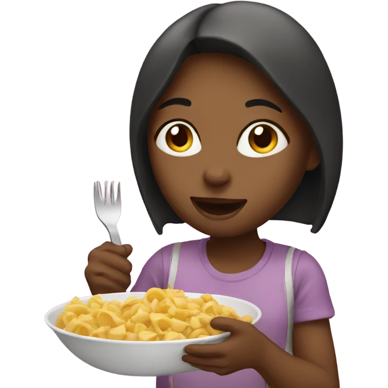 A girl Eating emoji