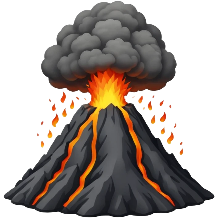Volcanic eruption emoji