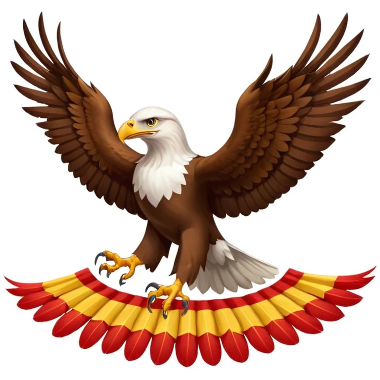 An eagle in the center of the Spanish flag  emoji