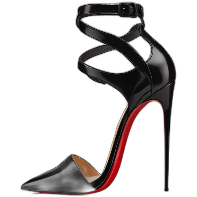 Platform heel black louboutin emoji