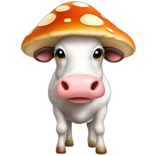 Mushroom cow emoji