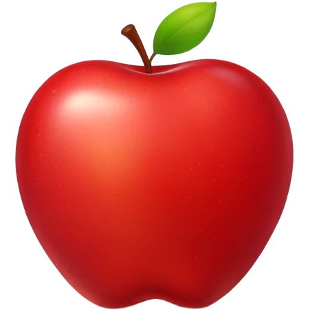 classic red apple emoji
