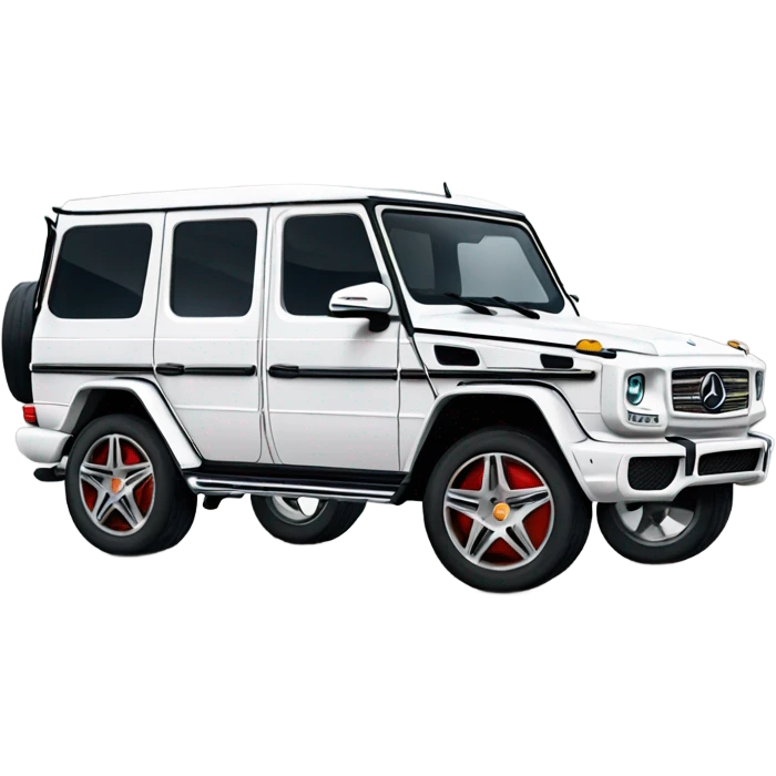 White Mercedes gwagon emoji
