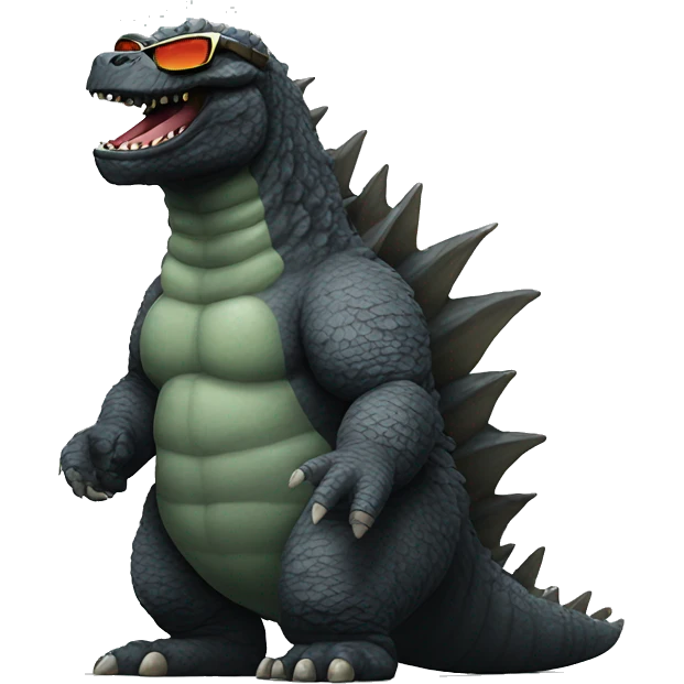 Godzilla with sunglasses  emoji