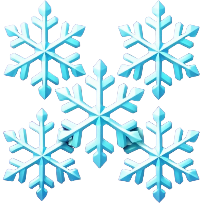 Translucent purple and blue iridescent hue, snowflakes  emoji