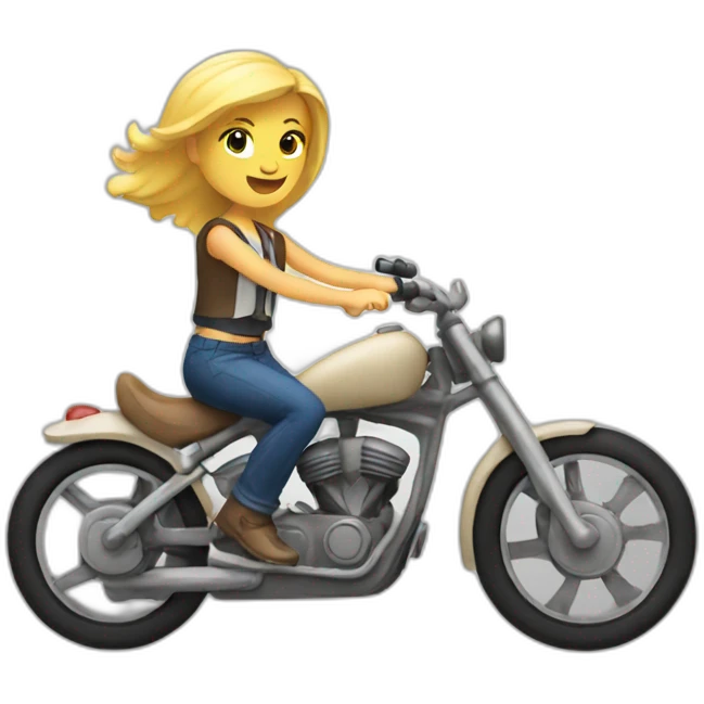 Blond on bikecycle  emoji