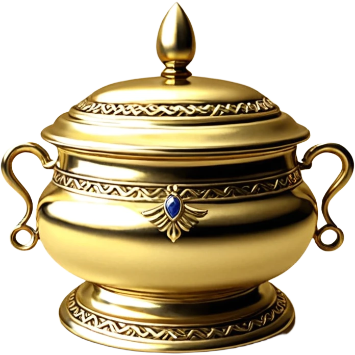 шкатулка золотая круглая драгоценность  emoji