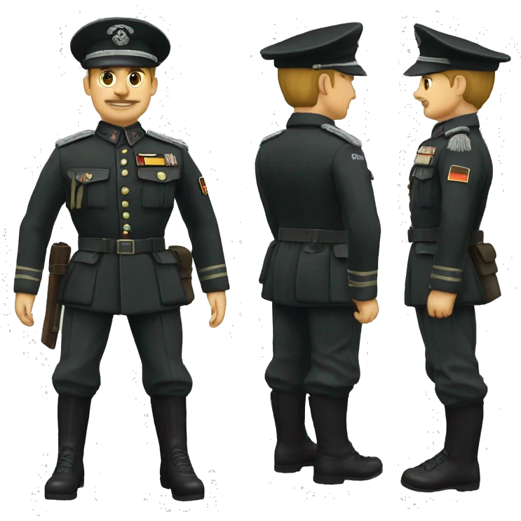 germany 1944 ww2 military officer black uniform emoji